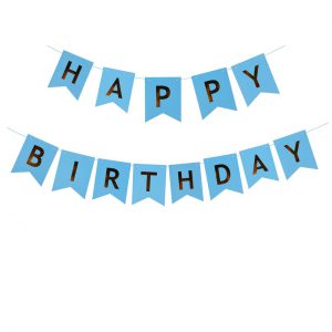 Blauwe Verjaardag Slinger Happy Birthday
