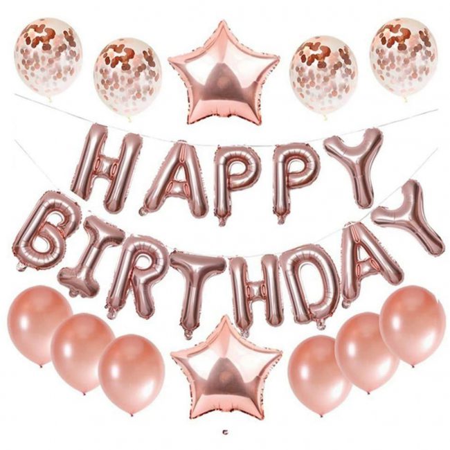 Verjaardag Versiering Rose Goud