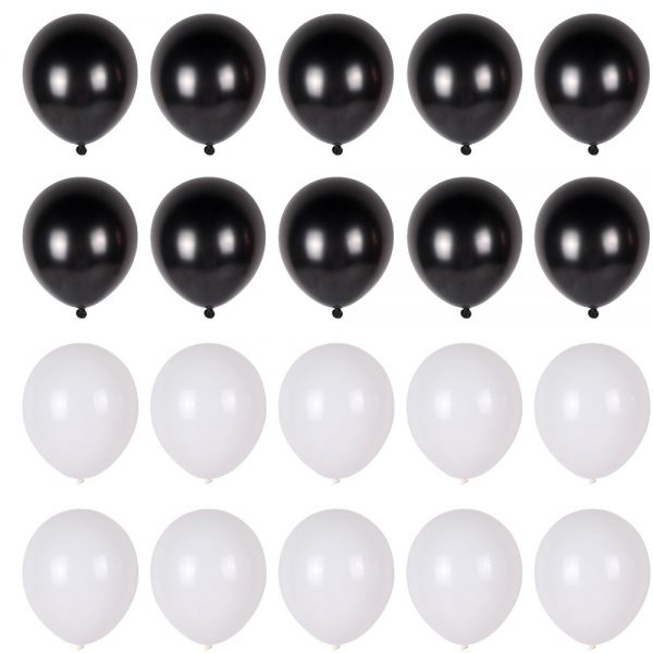 Ballonnen set zwart wit