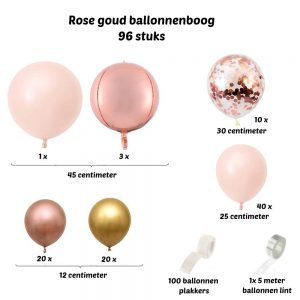 Ballonnenboog rose goud