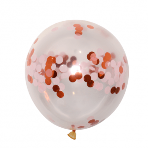 Roze confetti ballon